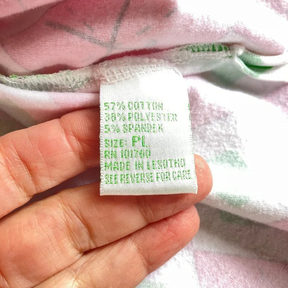 ALLYSON Whitmore Golf Polo Pink, White & Green Pattern w Golf Tees and Clubs, PL - Picture 7 of 11